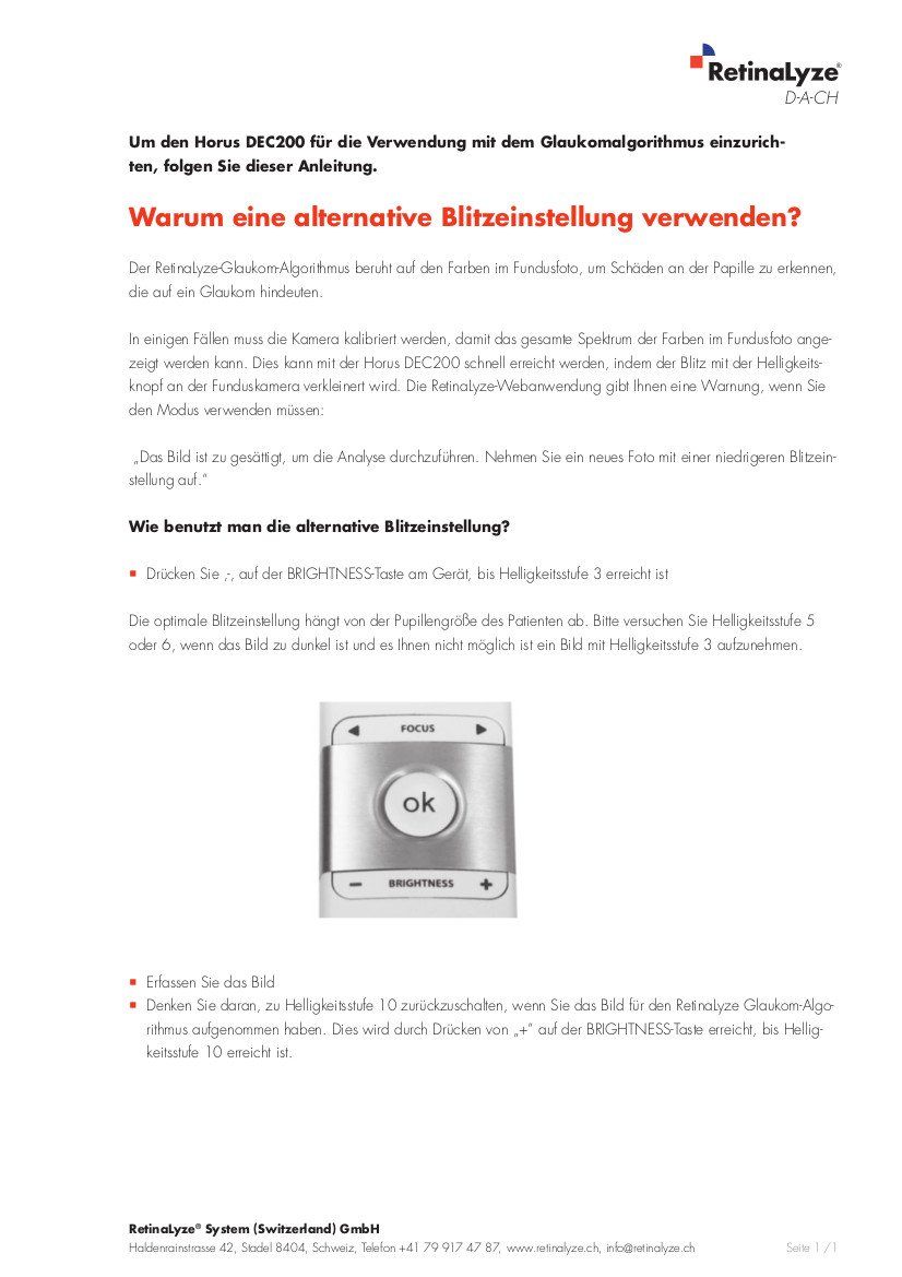 Anleitung Horus DEC200