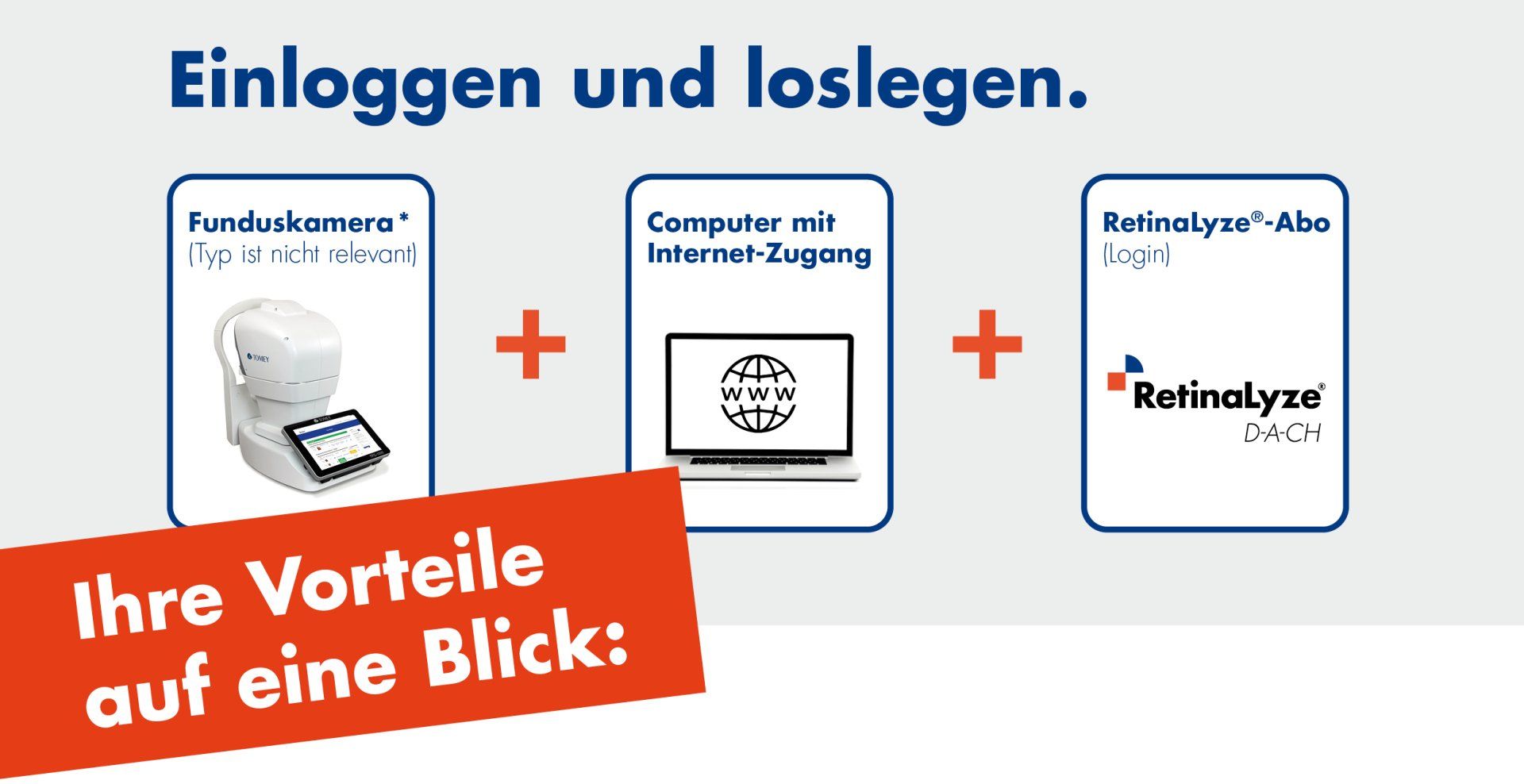 Drei Komponenten für Augenscreening von RetinaLyze