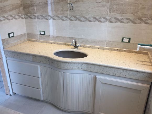 top bagno in marmo
