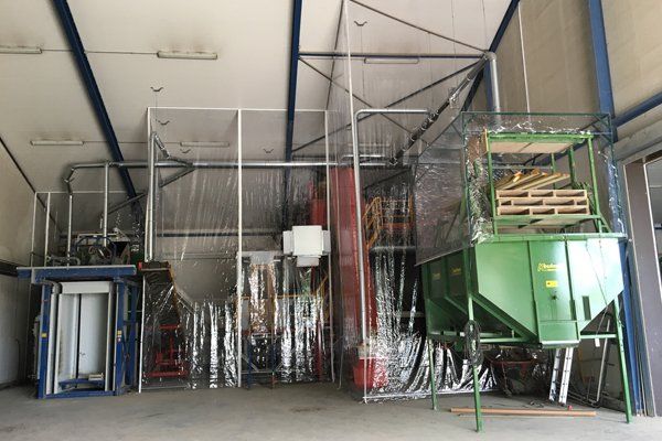 stofzeilen sorteerinstallatie