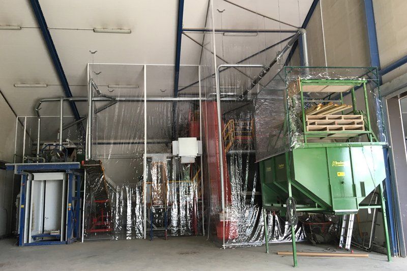 stofzeilen sorteerinstallatie