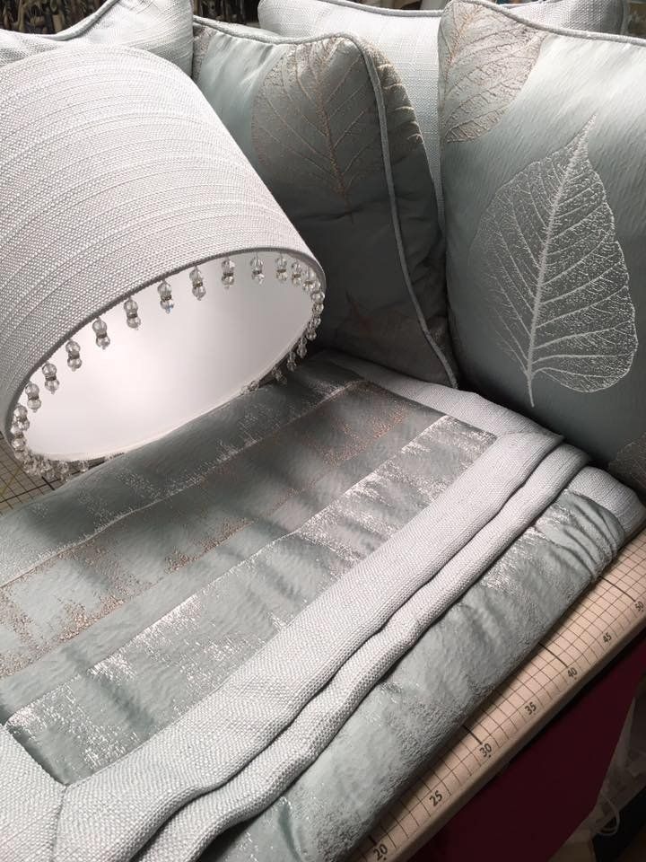 Lampshades made to coordinate & cushions Lampshades, cushions, bedrunners, tablerunners