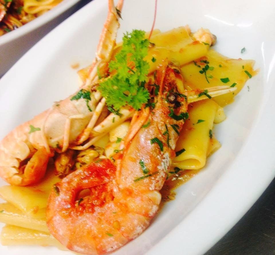 Pasta con gamberi