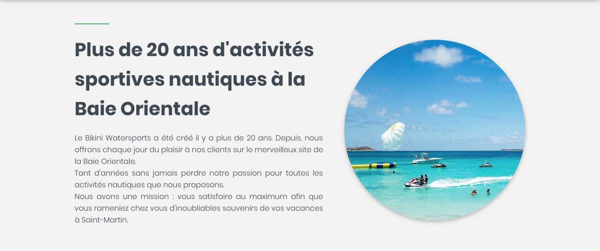Le site internet du Bikini Watersport : 20 ans d'existence