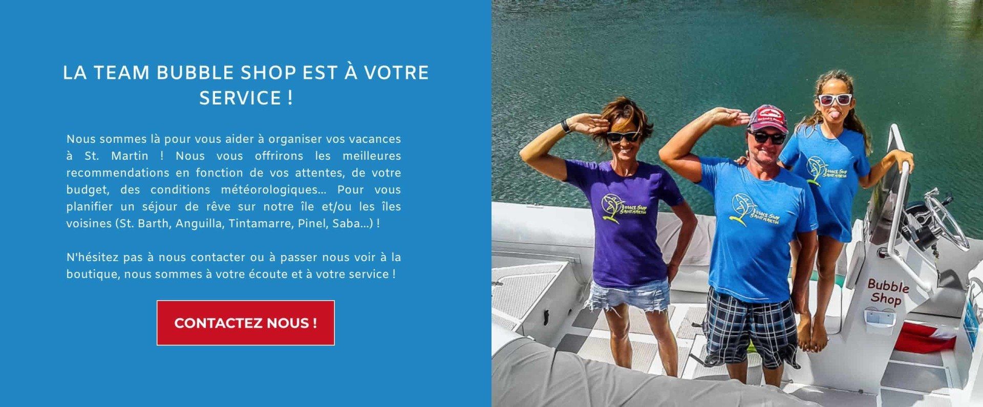 Présentation de la team Bubble Shop sur leur site internet