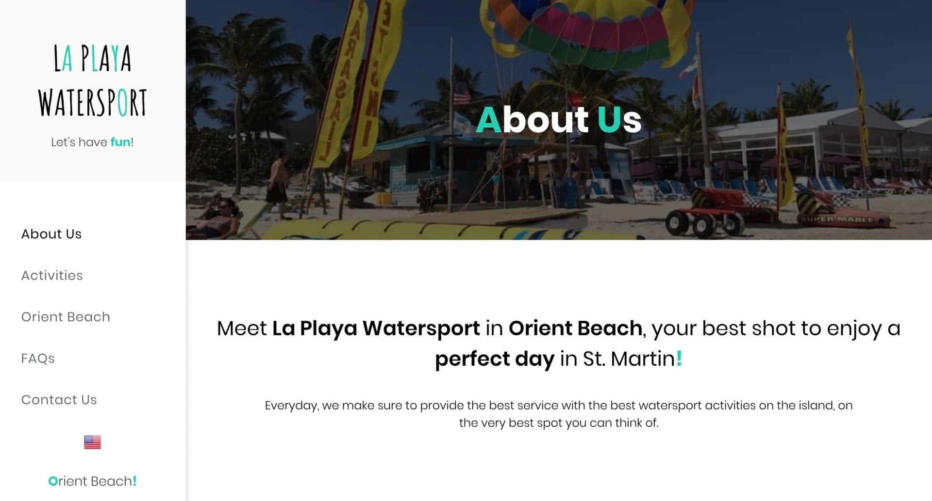 Site internet La Playa Watersport