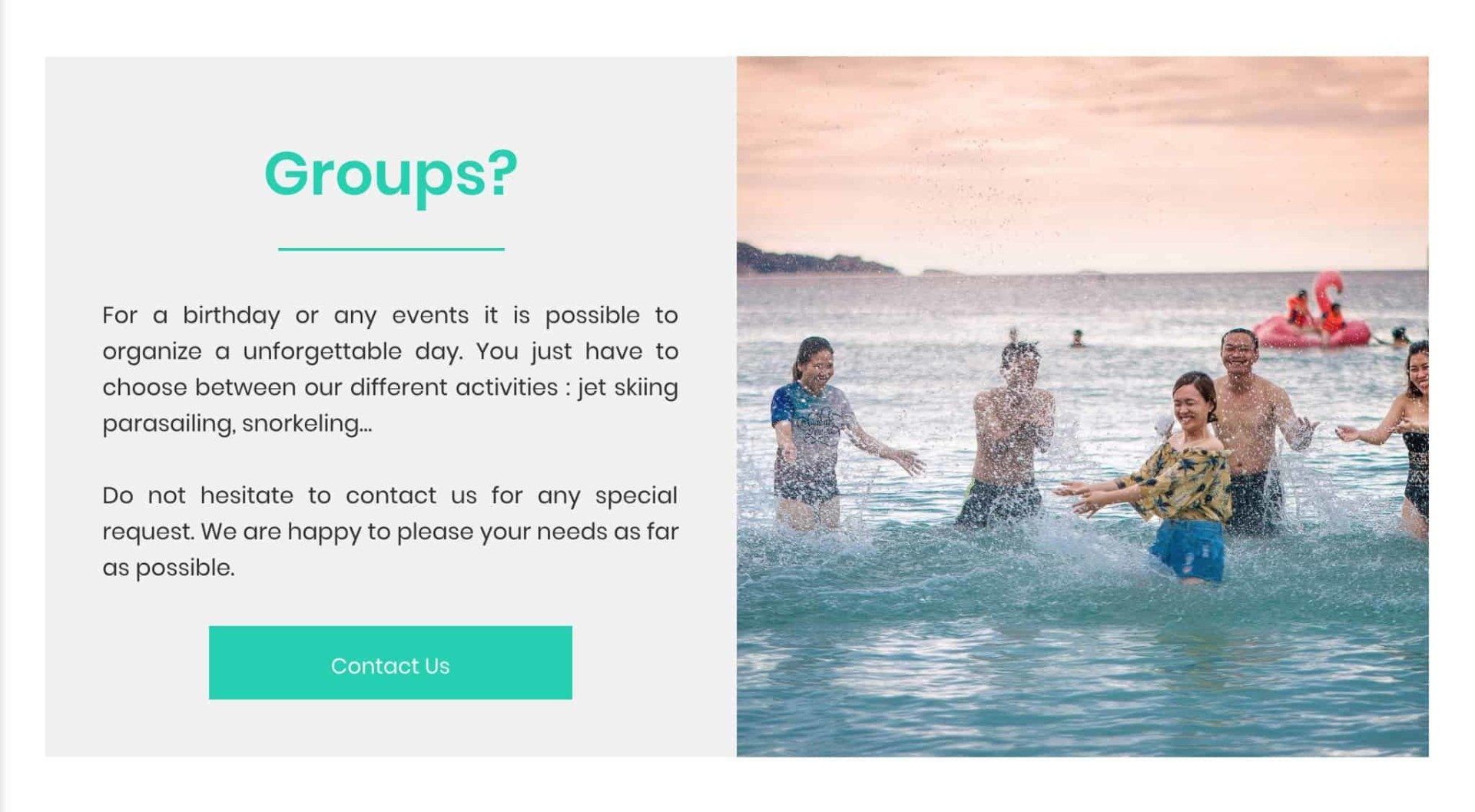 Site internet de La Playa Watersport