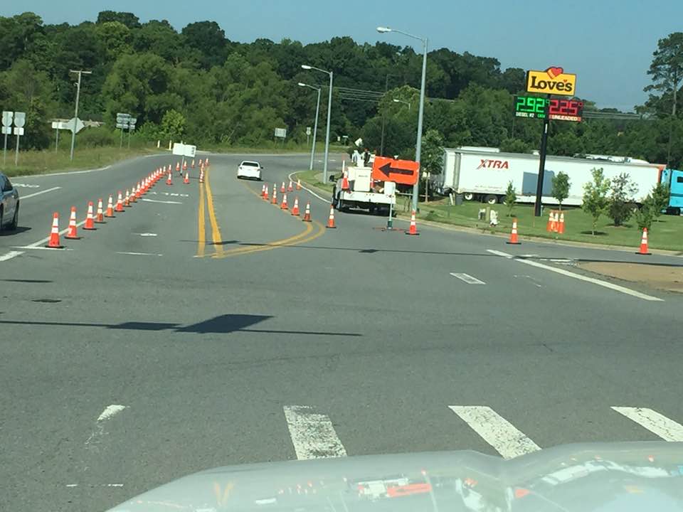 Lane closure equipment provided by ASB