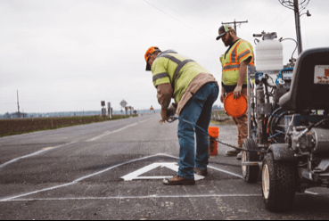 Picture of Arkansas Sign and Barricade's Road Striping Quality