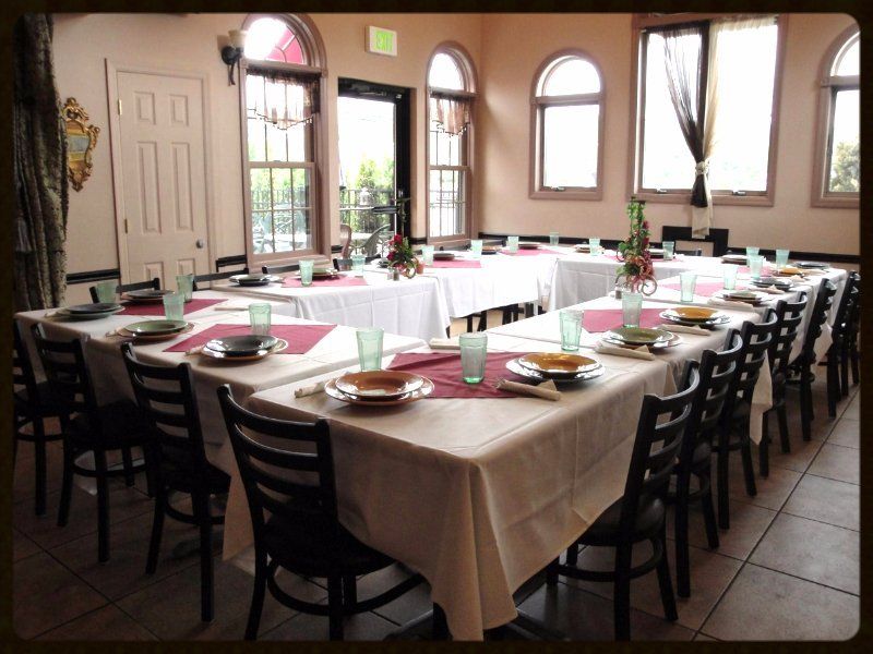 Party set up at Mama’s Cafe Baci