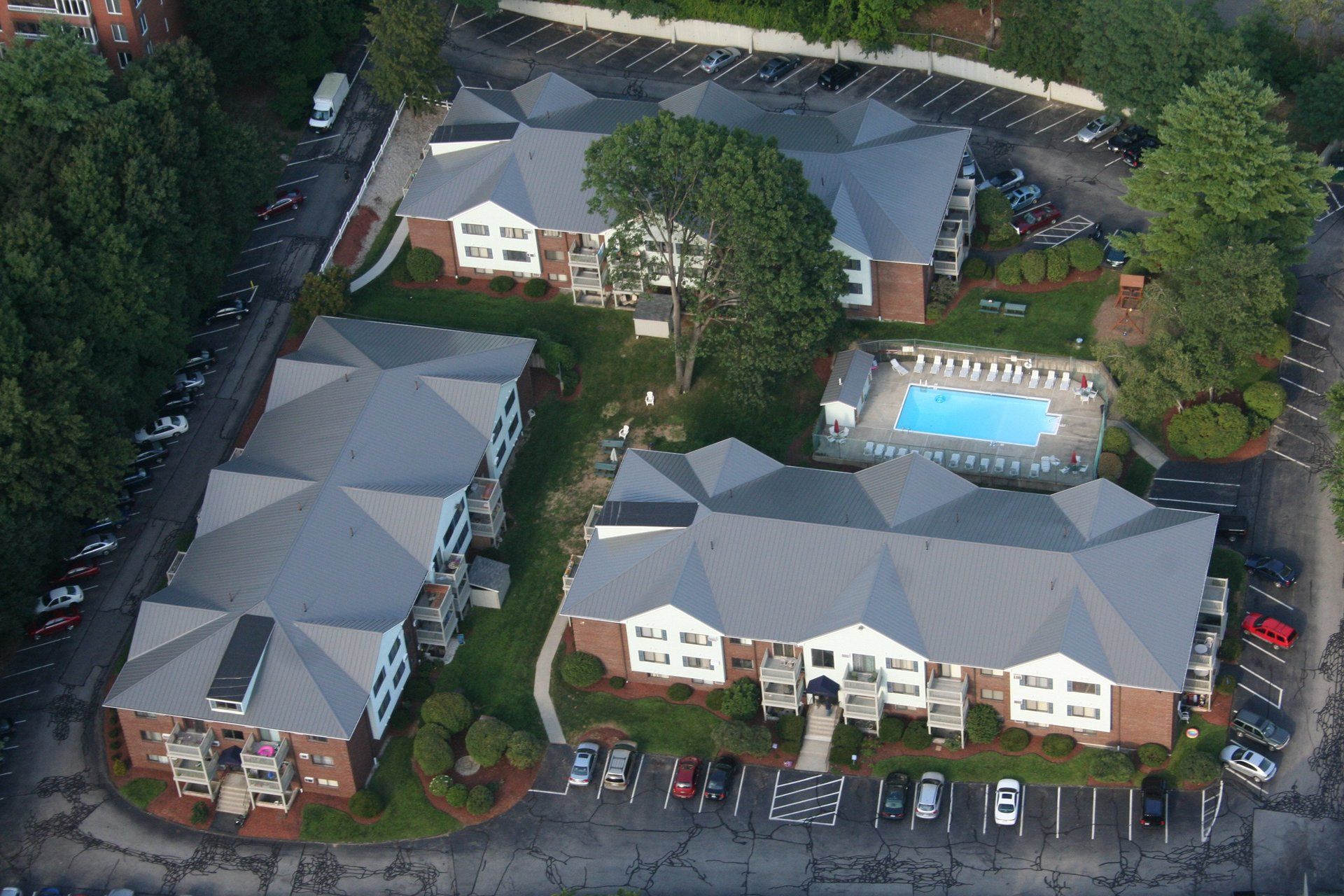 aerial view of our roofing contractor work