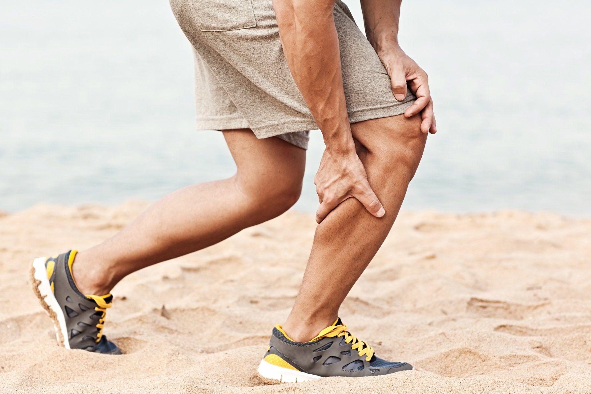 Man with leg pain