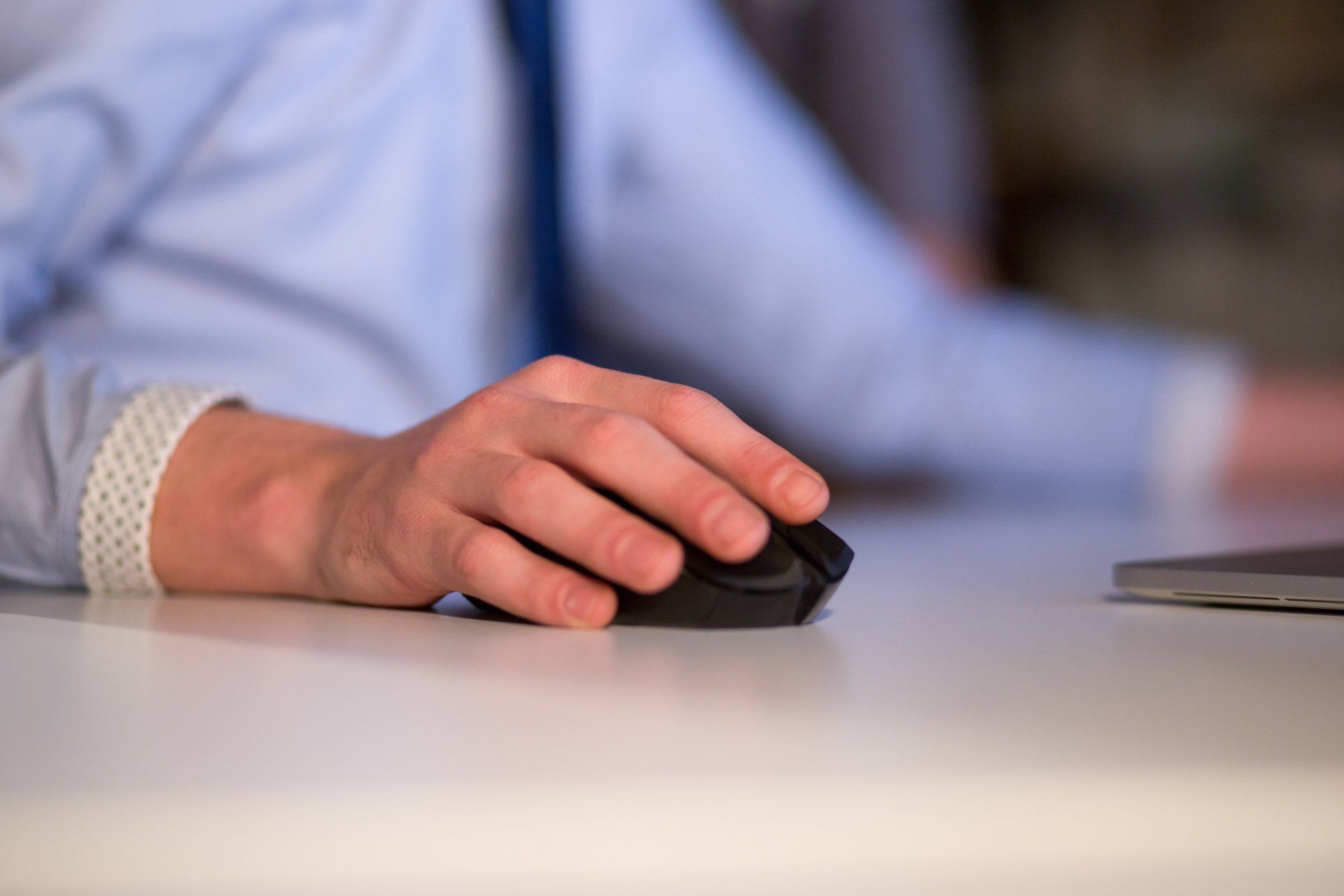 man holding computer mouse