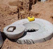 Septic Tank Inspection — Cemented Septic Tank Hole in Morristown, TN Septic Tank Inspection — Cemented Septic Tank Hole in Morristown, TN