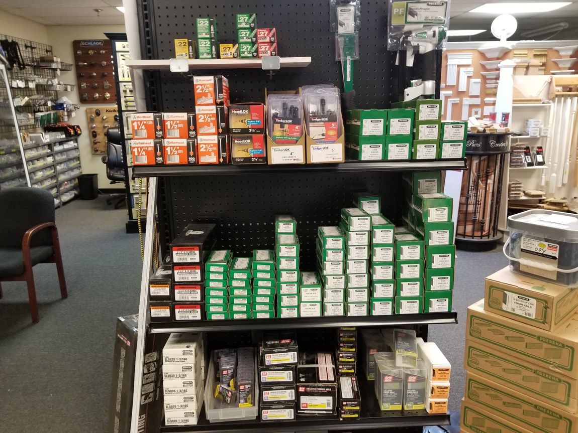 Wide selection of nails and screws