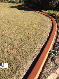 sideways garden kerb