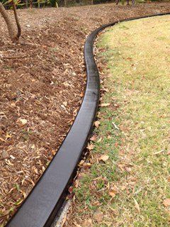 black garden kerb
