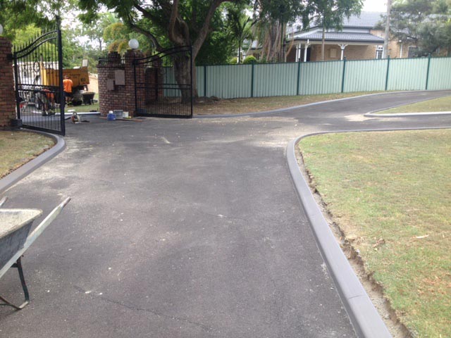 black driveway