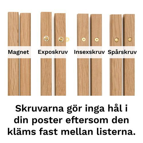 Posterhängare olika varianter