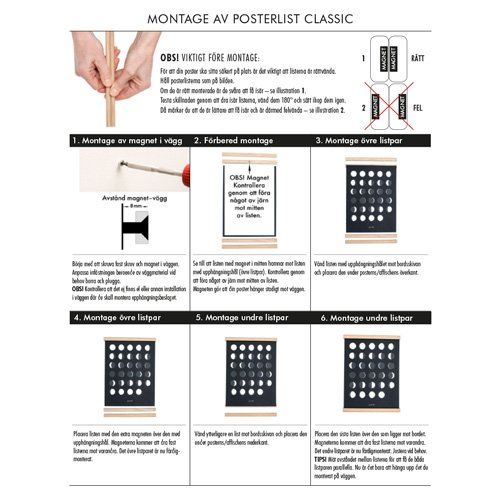 Posterhängare montageanvisning