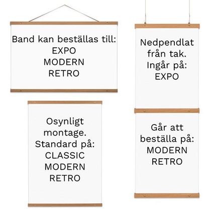 Posterhängare Retro innehåll i paket