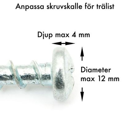 Tavellist skruv