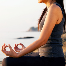 woman doing yoga
