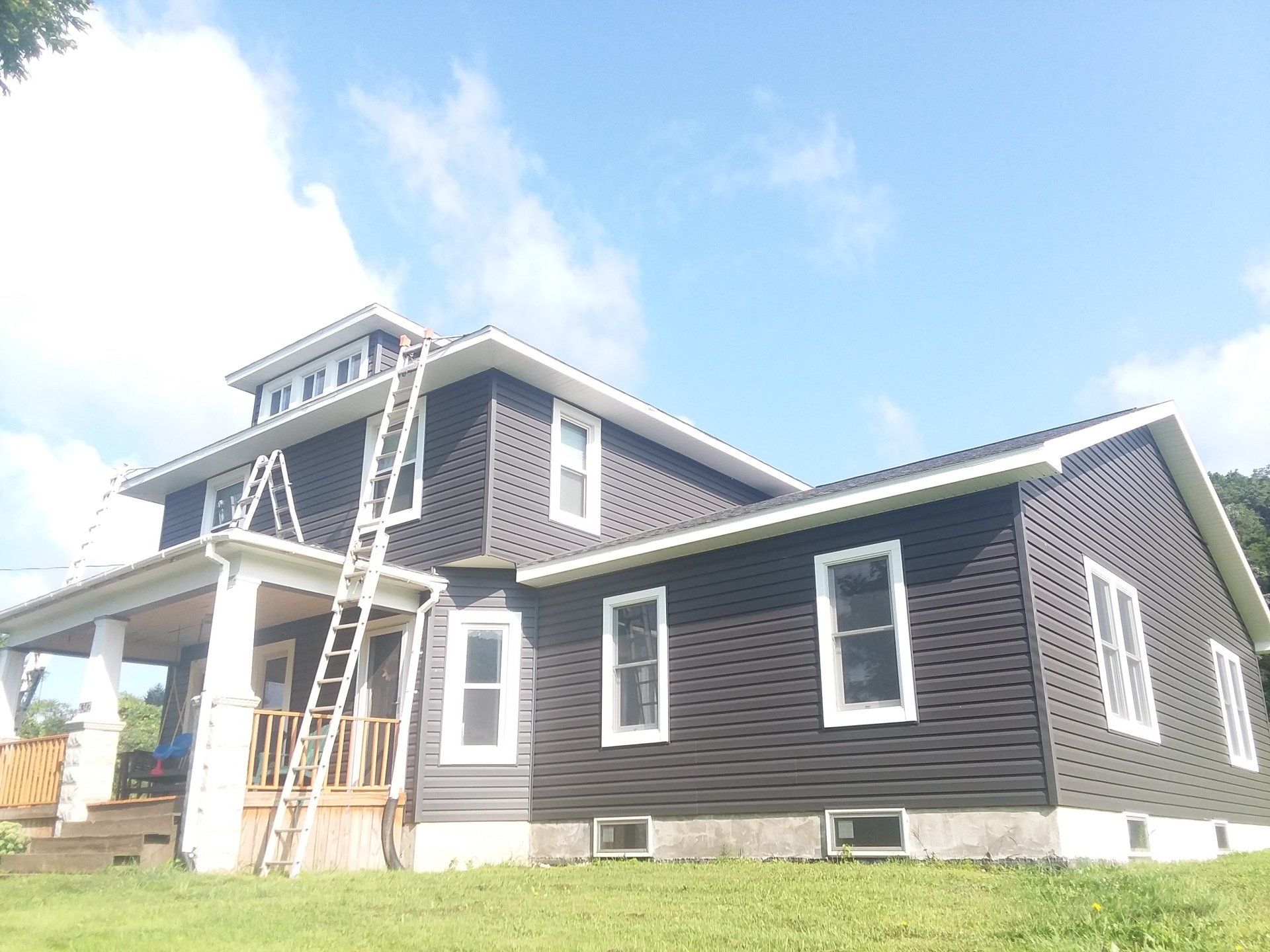 two-story gutter installation near Olean, NY