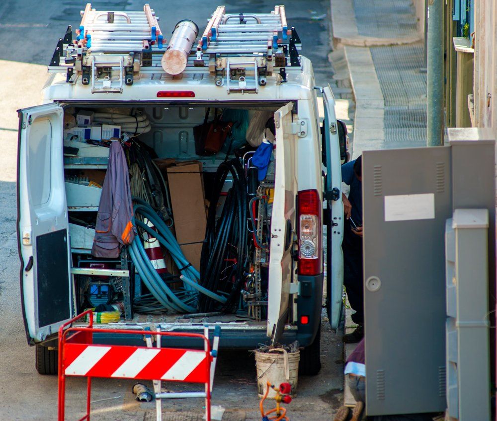 Van Equipped For Electricity And Telephone Repairs — Highland, IN — Foster Electric Inc. Van Equipped For Electricity And Telephone Repairs — Highland, IN — Foster Electric Inc.
