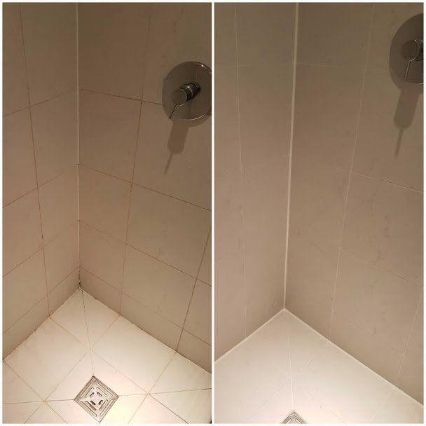 shower tiles cleaning