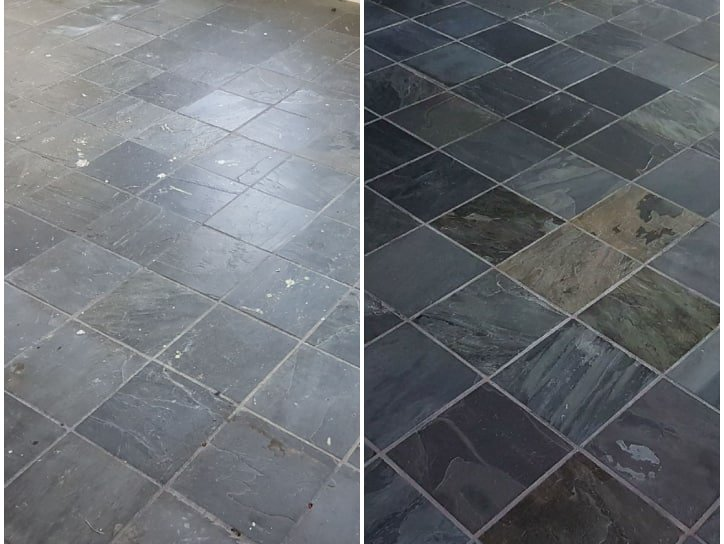 Slate Stone Floor Cleaning