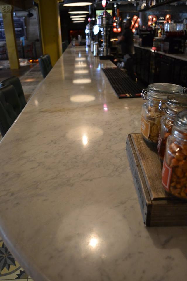 Manchester Bar top polishing
