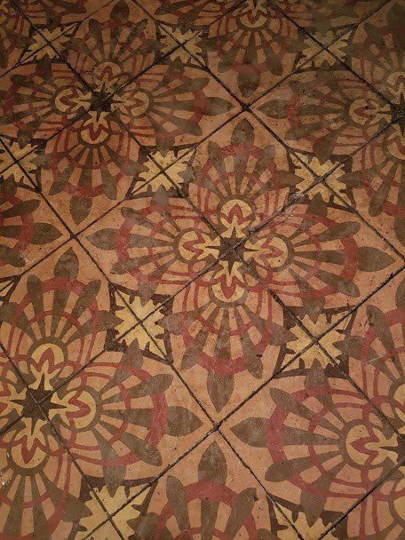 Dirty cement encaustic tiles