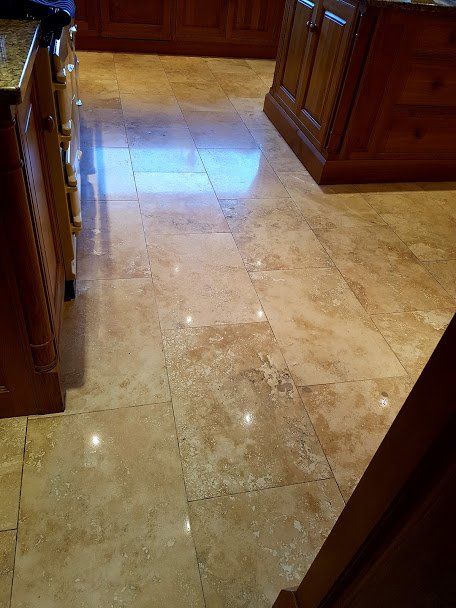 Travertine Floor Honing and Sealing