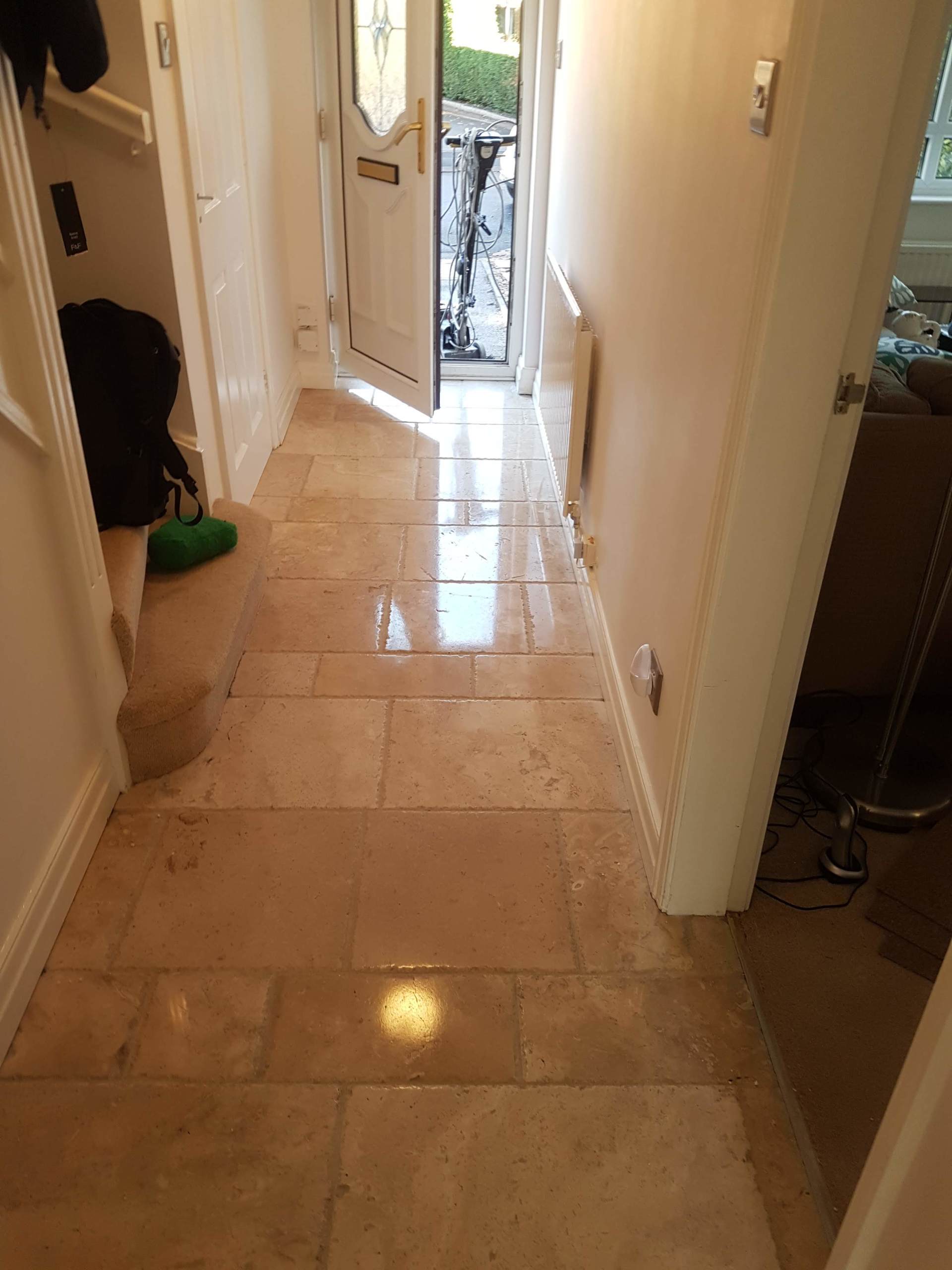 Travertine Floor Polishing and Sealing