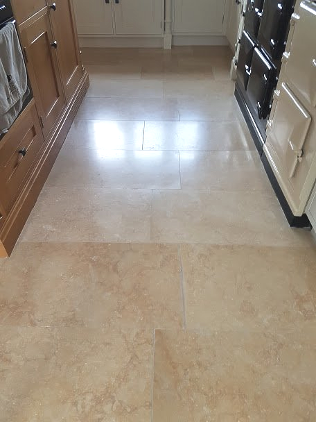 Travertine Floor After Treatment