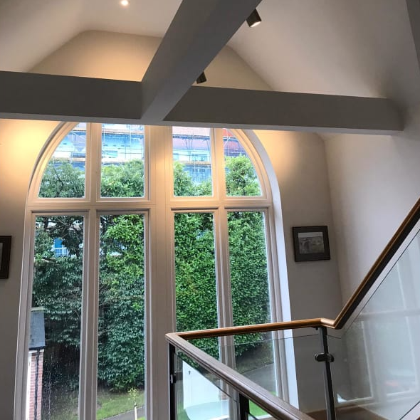 period building interior central window