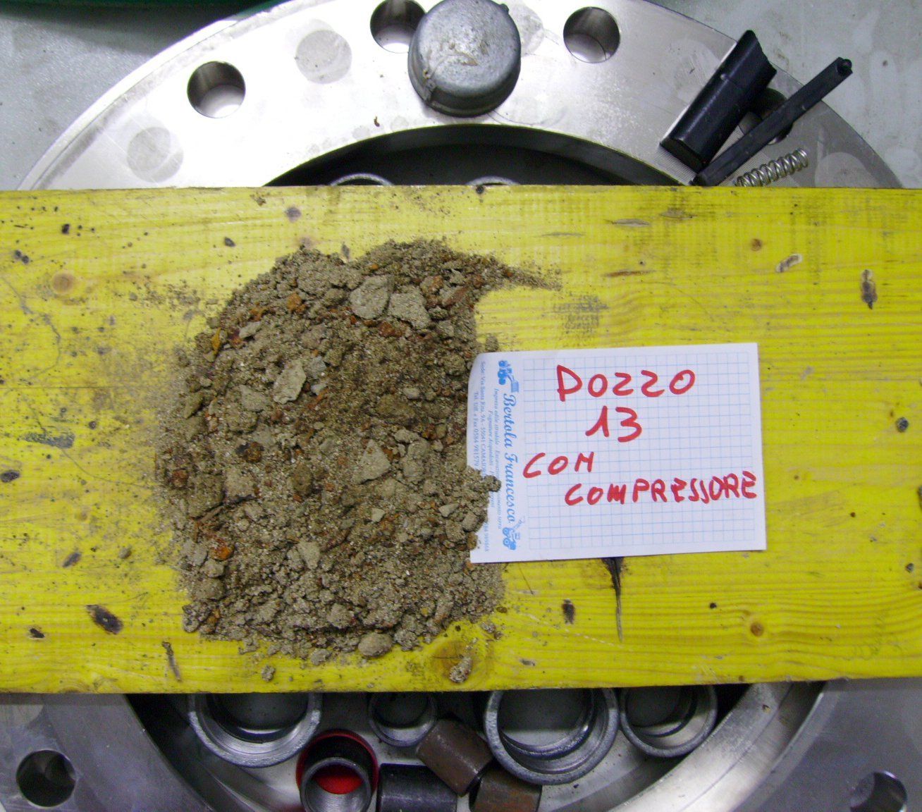 residui di rocce dopo spurgo pozzo