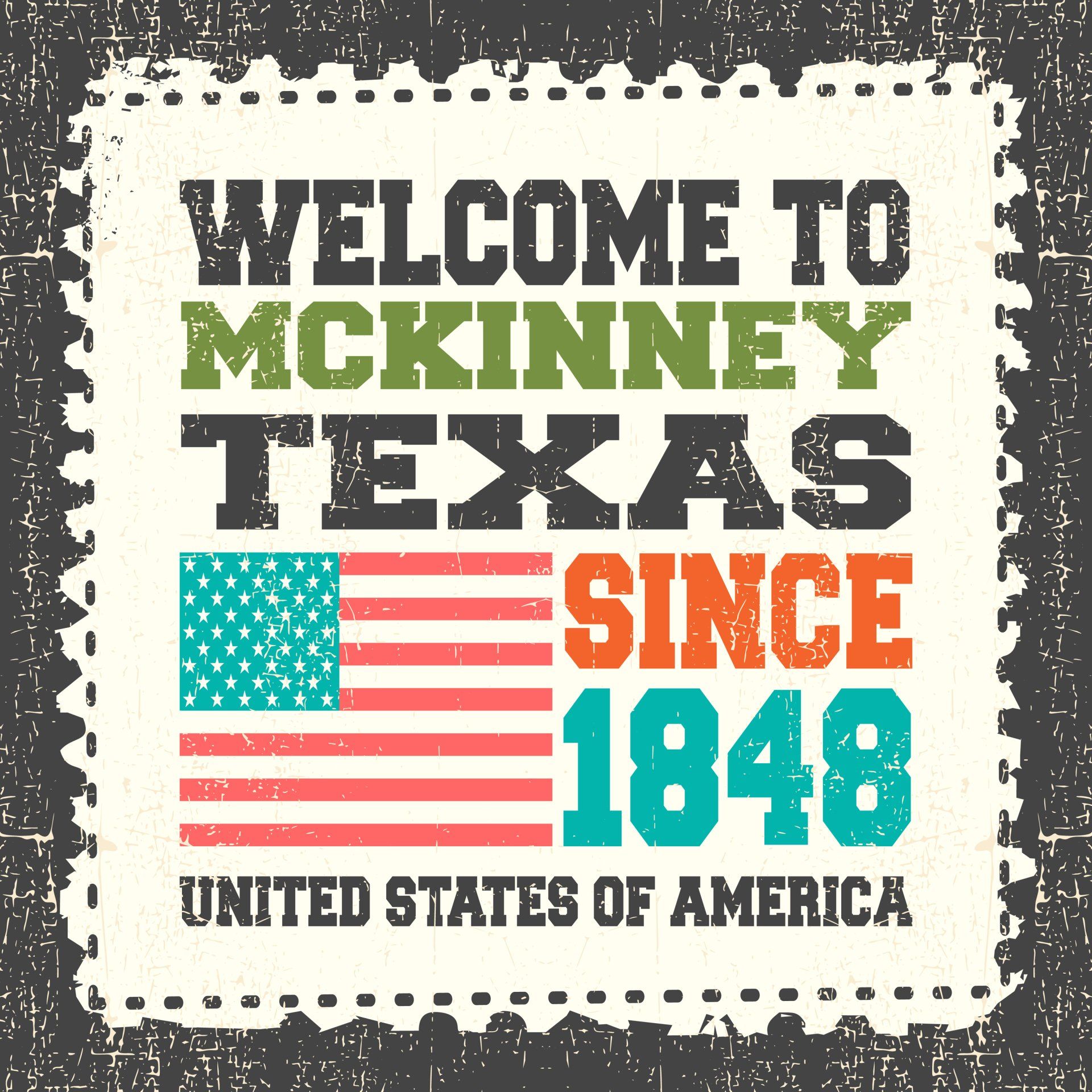 A sign that says welcome to mckinney texas since 1848
