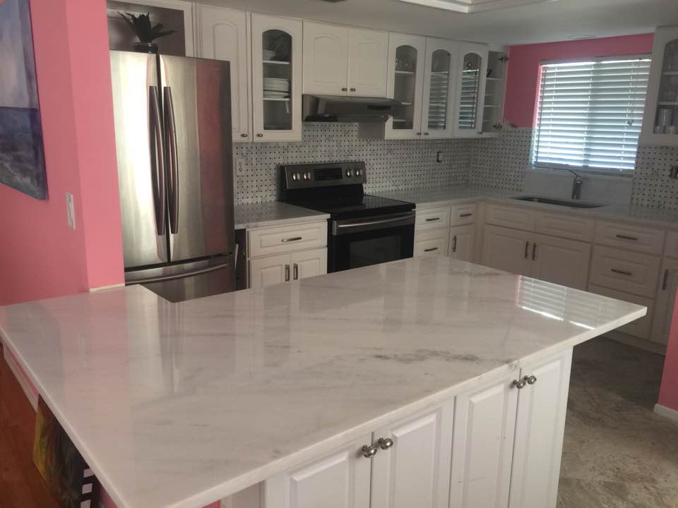 White Kitchen Countertops — Palm Harbor, FL — Tarpon Marble, Inc.