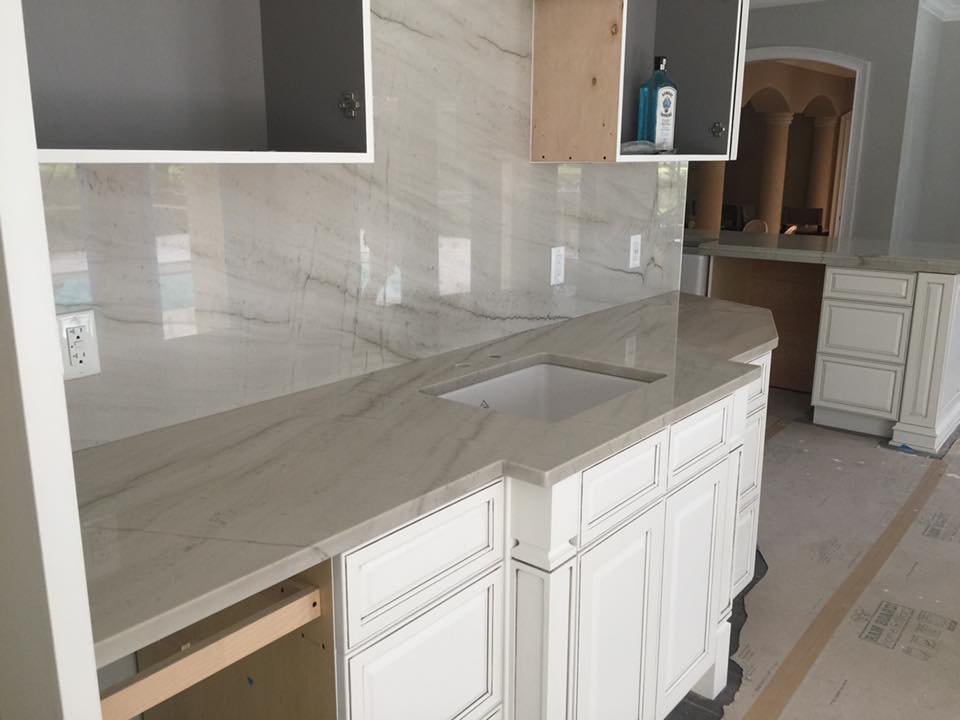 White Kitchen Walls and Countertop — Palm Harbor, FL — Tarpon Marble, Inc.