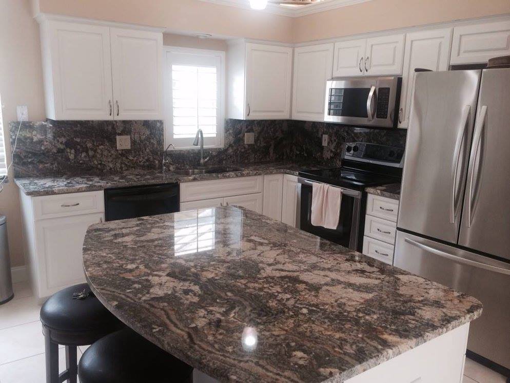 Dark Gray Kitchen Countertop — Palm Harbor, FL — Tarpon Marble, Inc.
