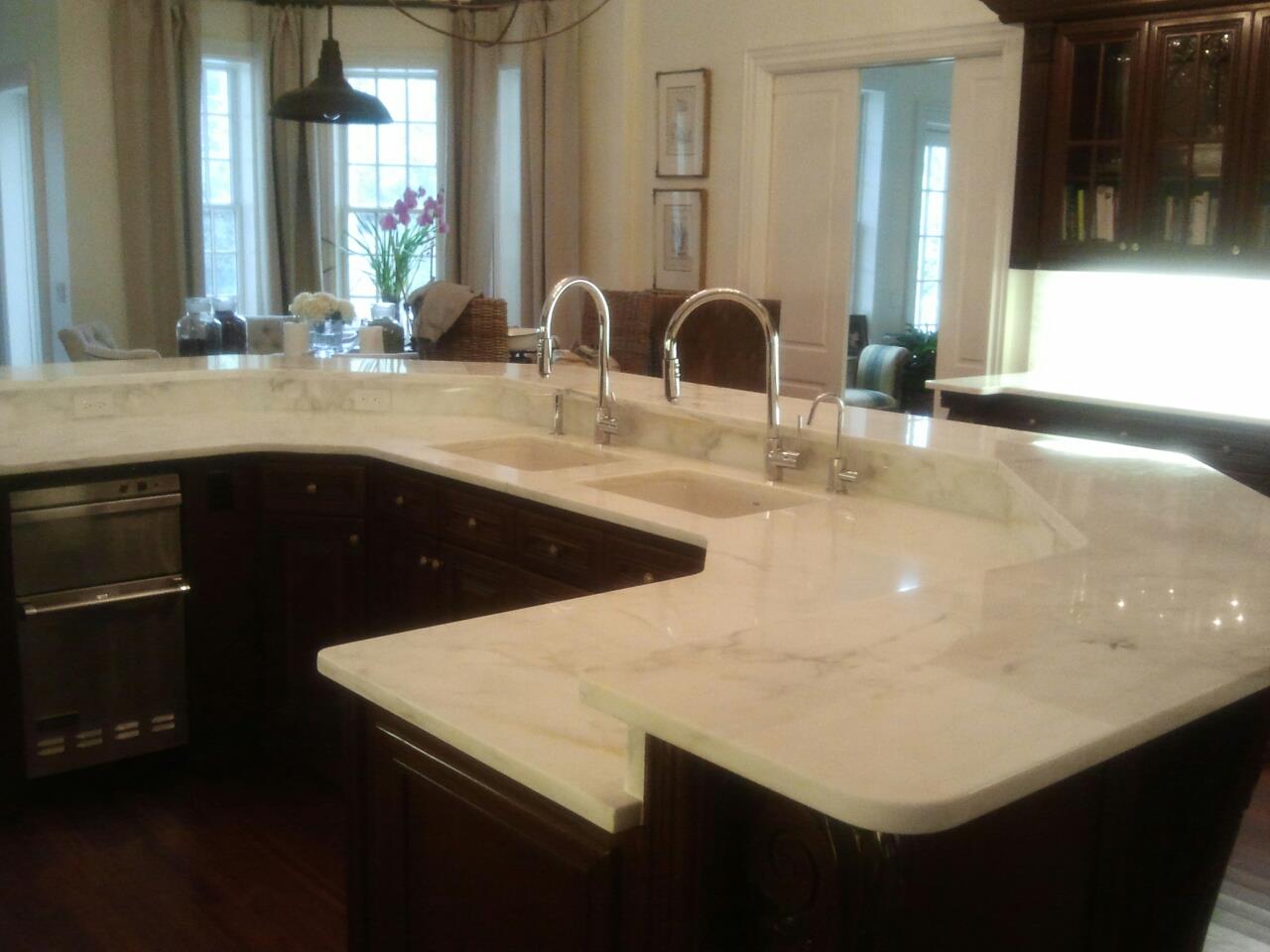 White Marble Kitchen Surface — Palm Harbor, FL — Tarpon Marble, Inc.