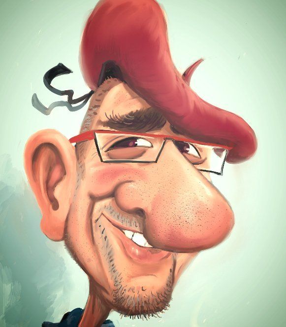Karikatuur van Tom van Wanrooy