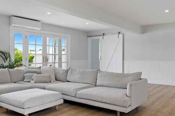 large grey couch
