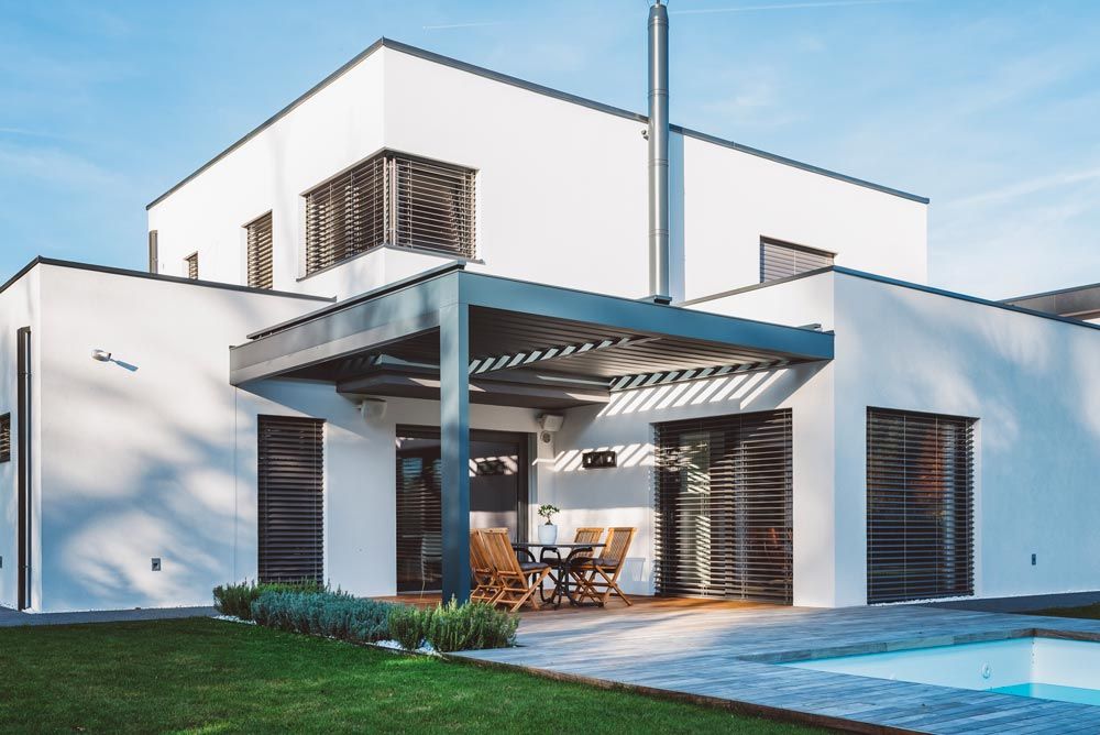 modern white home