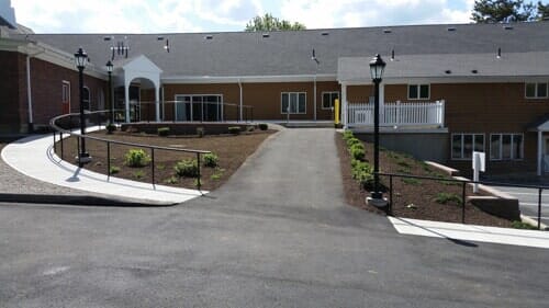 Church driveway landscaping in North Attleboro, MA
