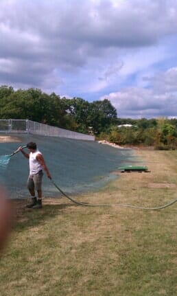 Working on a landscaping project in North Attleboro, MA