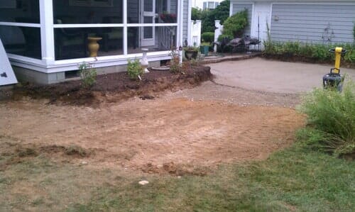 Landscaping beginning in North Attleboro, MA