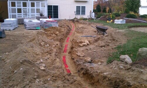 Creating a land path in North Attleboro, MA